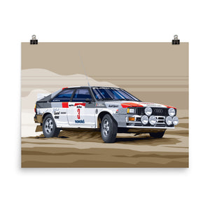 Michele Mouton Audi Quattro Poster