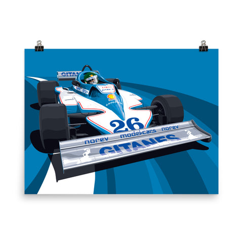 Jacques Laffite 1977 Poster