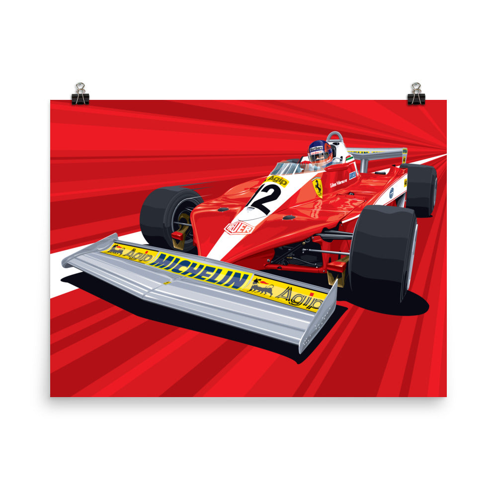 Gilles Villeneuve Ferrari 312T3 Poster – The RACER Store