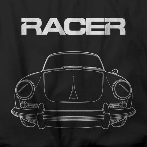 Porsche 356C Line Art - Black Short Sleeve Hanes Beefy-T