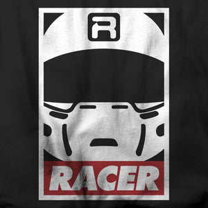 RACER Helmet Icon - Black Short Sleeve Hanes Beefy T