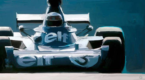 Doug Garrison — Jackie Stewart in the elf Tyrrell, 1973 Limited Edition Print