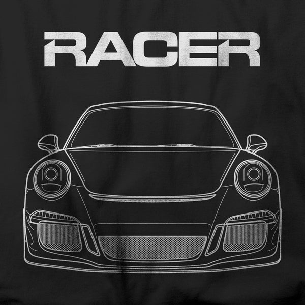 Porsche GT3 Line Art - Black Short Sleeve Hanes Beefy-T