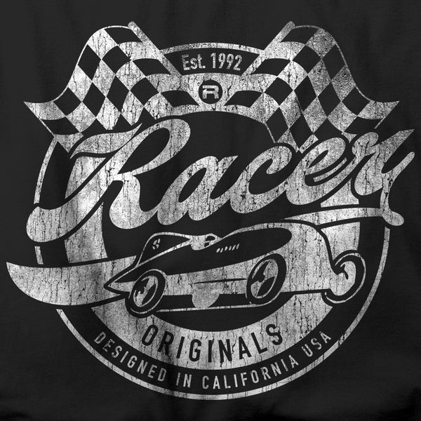 Vintage Look RACER Originals Short Sleeve Black Hanes Beefy-T