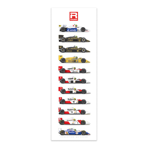 Ayrton Senna Evolution of Speed Poster