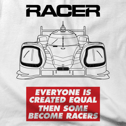 RACER Prototype "Some Become Racers" Short Sleeve White Hanes Beefy-T