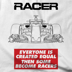 Grand Prix Car "Some Become Racers" Short Sleeve White Hanes Beefy-T