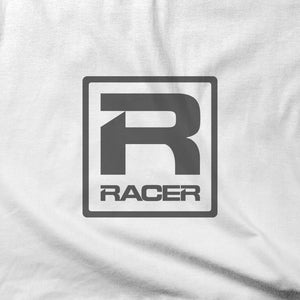 RACER Gray Square Logo - Short Sleeve Hanes Beefy T - 2 colors