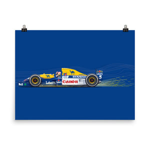 Nigel Mansell Sparks Poster