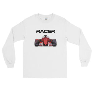 Grand Prix Car Color Line Art 2 - Long Sleeve T-Shirt