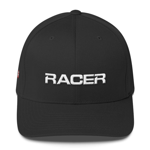 RACER Horizontal White Logo Structured Twill Cap