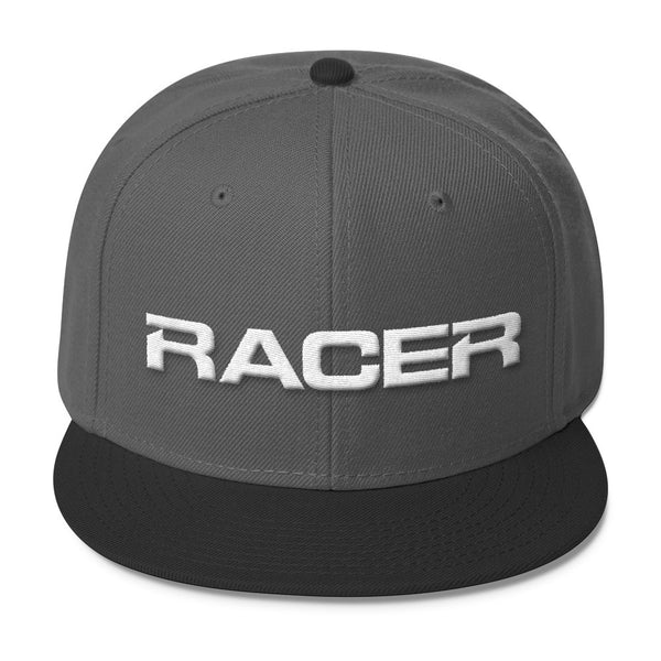 RACER Horizontal White Logo Wool Blend Snapback - 7 colors
