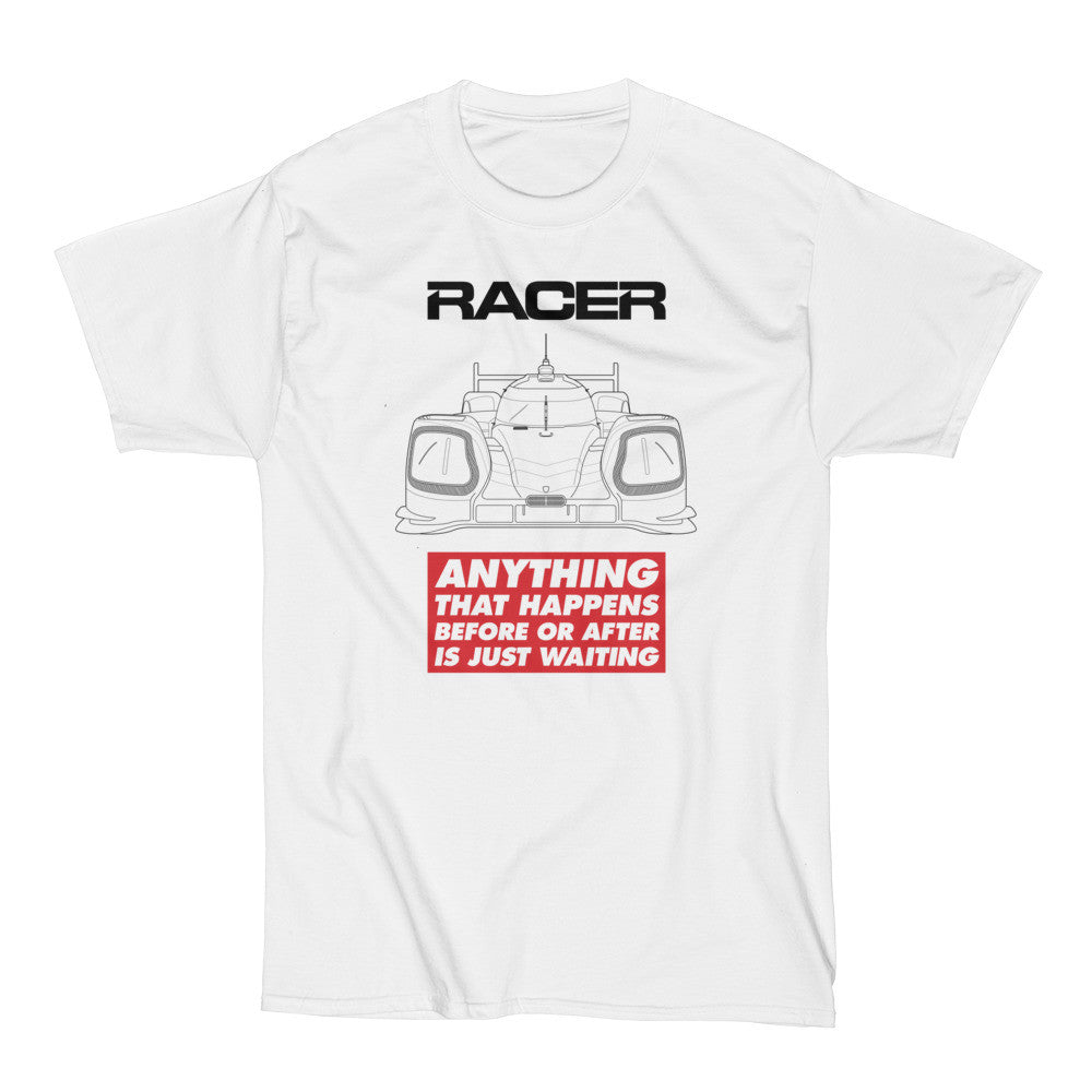RACER Prototype "Just Waiting" Short Sleeve White Hanes Beefy-T