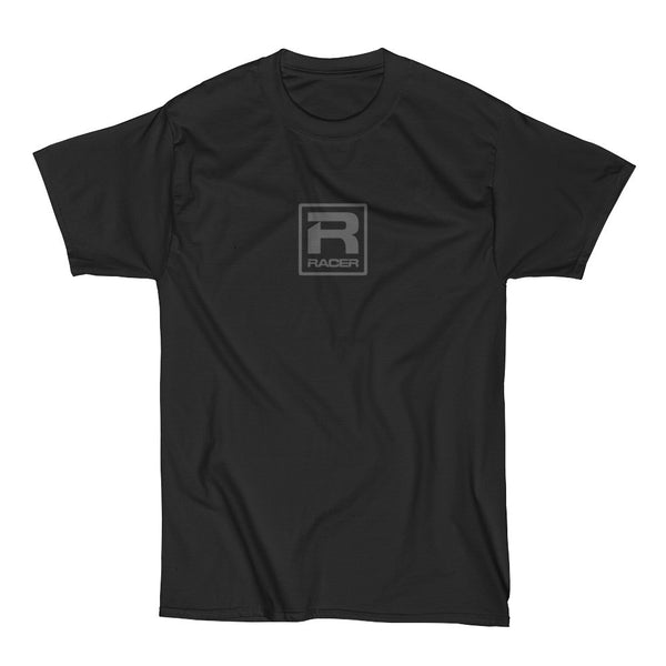 RACER Gray Square Logo - Short Sleeve Hanes Beefy T - 2 colors
