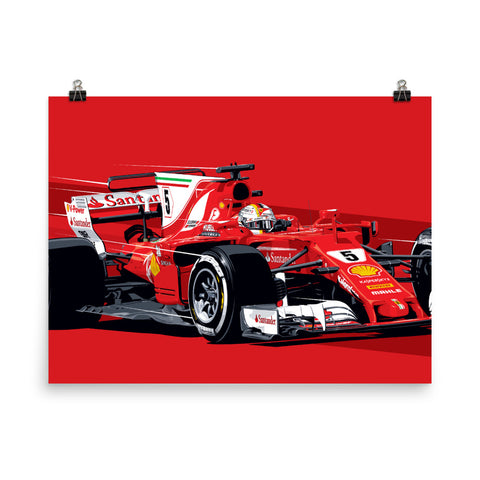 2017 Sebastian Vettel Poster