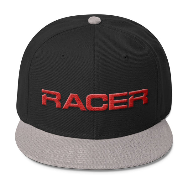 RACER Horizontal Red Logo Wool Blend Snapback - 4 colors