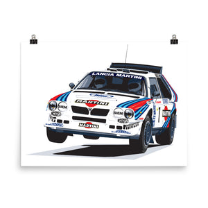 1985 Lancia Delta S4 Group B Rally Car Poster