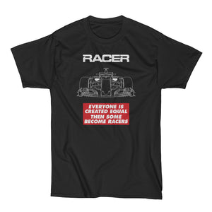 Grand Prix Car "Some Become Racers" Short Sleeve Black Hanes Beefy-T