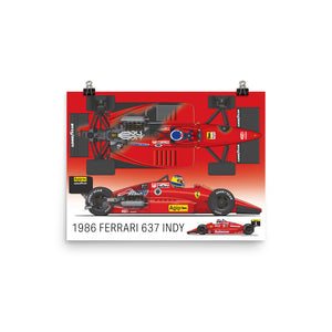 1986 Ferrari IndyCar Poster